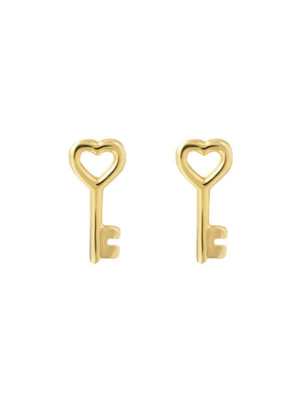 TOMEI Key Earrings, Yellow Gold 585