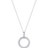 TOMEI Diamond Pendant Set, White Gold 585