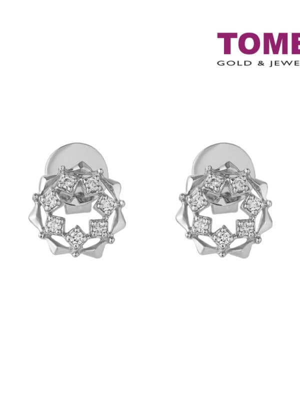 tomei_0004s_0000_tomei_01780.psd_2 TOMEI Noble Unity Earrings, White Gold 585 (E2167)