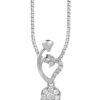 TOMEI Little Heart Collection, Diamond Pendant Set, White Gold 585