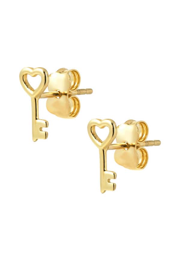TOMEI Key Earrings, Yellow Gold 585