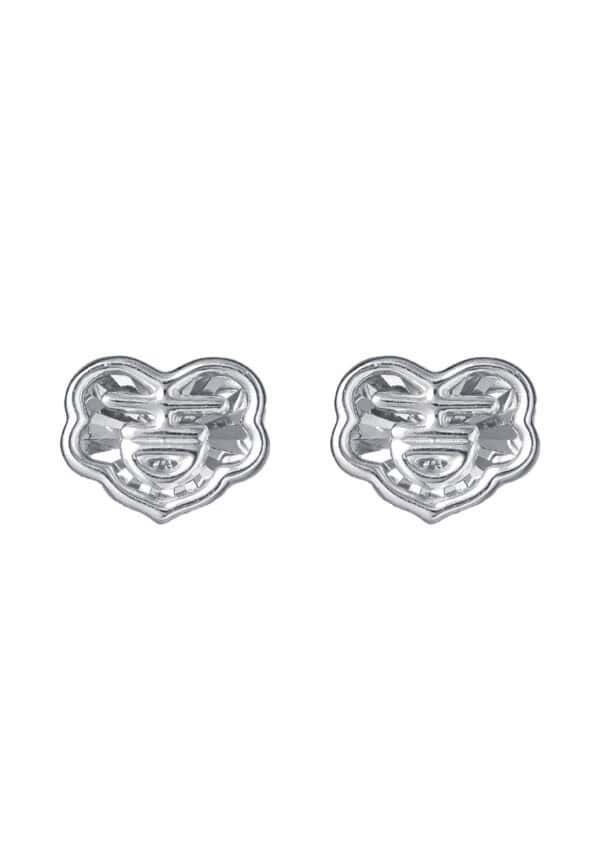 TOMEI Auspicious Cloud Earrings, White Gold 750