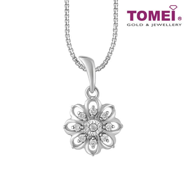 tomei_0006s_0000_Layer8copy3_2 TOMEI Diamond Pendant Set, White Gold 585 (14K) (P6239)