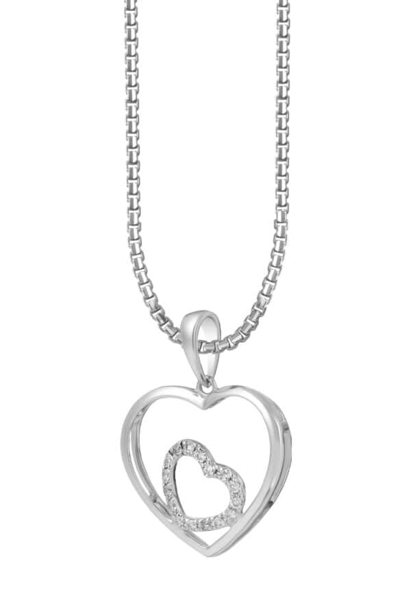 tomei_0006s_0001_Sony_15673.psdP4020 TOMEI Art Of Love Diamond Pendant Set, White Gold 585