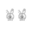 TOMEI Cutie Rabbit Earrings, White Gold 750