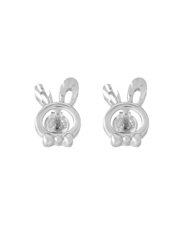 TOMEI Cutie Rabbit Earrings, White Gold 750