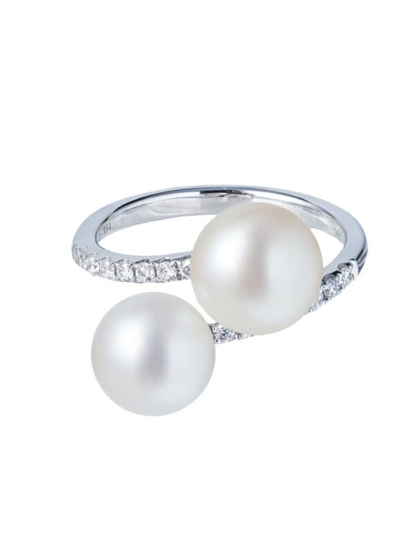 tomei_0007s_0001_Layer1 TOMEI Pearl Ring, White Gold 585