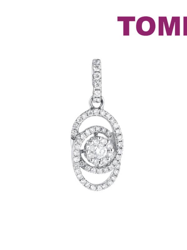 TOMEI Diamond Pendant, White Gold 750