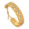 TOMEI Link Chain in Twisted Parallel Bangle, Yellow Gold 916