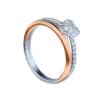 TOMEI Diamond Ring, White+Rose 585