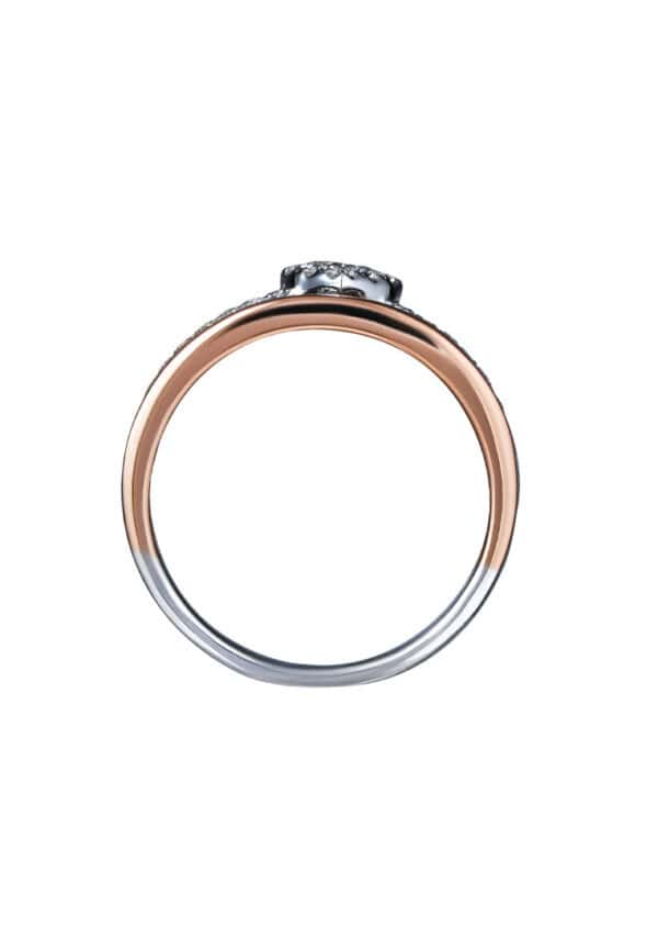 TOMEI Diamond Ring, White+Rose 585