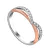 TOMEI Beyond Brilliance Diamond Ring, White+Rose Gold 585