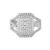 TOMEI Glamorous Diamond Ring, White Gold 750