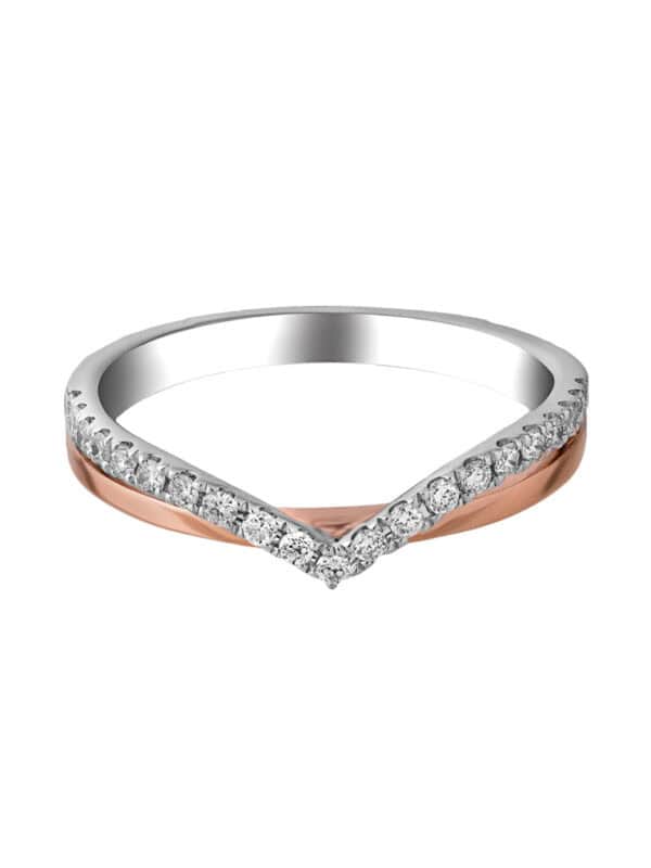 TOMEI Beyond Brilliance Diamond Ring, White+Rose Gold 585