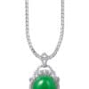 TOMEI Jade Pendant, White Gold 750