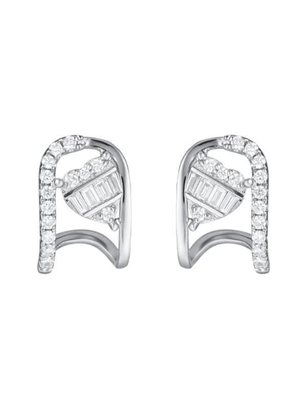 TOMEI Loving U Diamond Earrings, White Gold 585