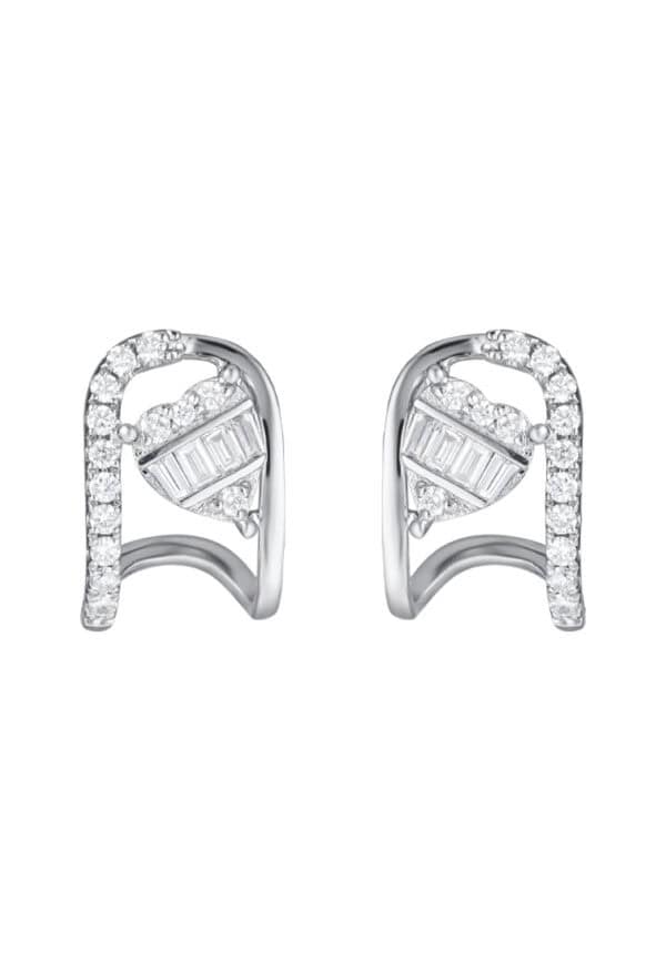 TOMEI Loving U Diamond Earrings, White Gold 585