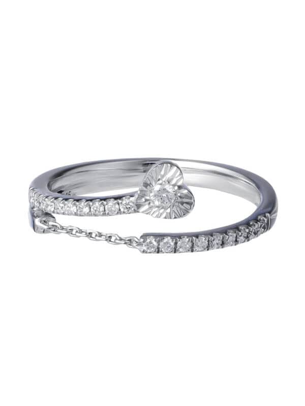 TOMEI Diamond Ring, White Gold 585