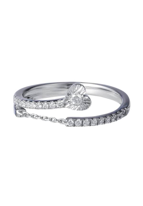 TOMEI Diamond Ring, White Gold 585