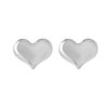 TOMEI High Polishing Heart Earrings, White Gold 585