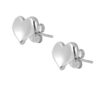 TOMEI High Polishing Heart Earrings, White Gold 585