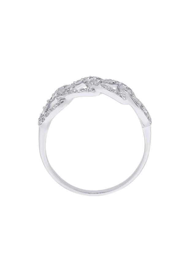 TOMEI Koleksi Gardenia Diamond Ring, White Gold 750