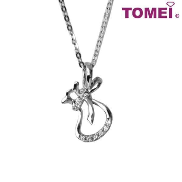 tomei_15 TOMEI Bewitching Glitter Diamond Pendant Set White Gold 375/585