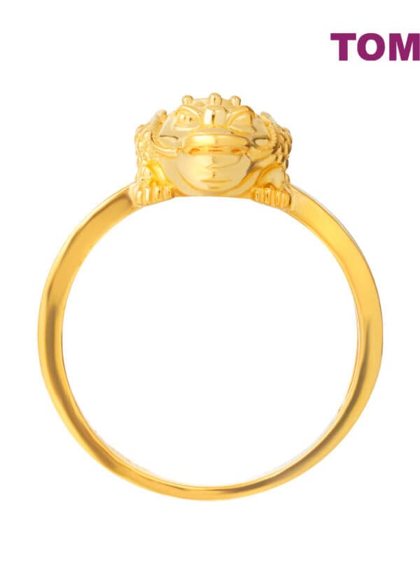 TOMEI Prosperity Frog Ring, Yellow Gold 916