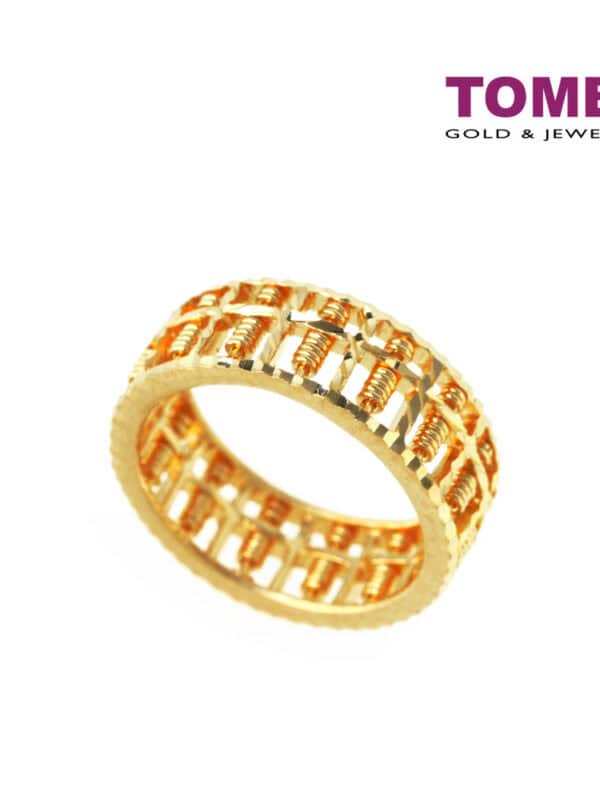 TOMEI Vignette of Abacus-esque Splendour Ring, Yellow Gold 916 (9O-CLSP-1C)