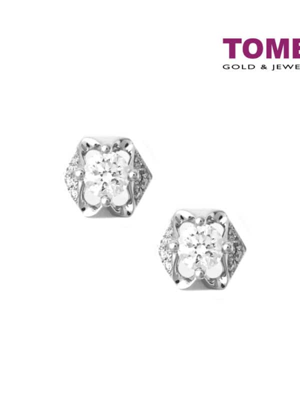 TOMEI Refulgent Rays of Glamour Earrings, Diamond White Gold 750 (E1407)
