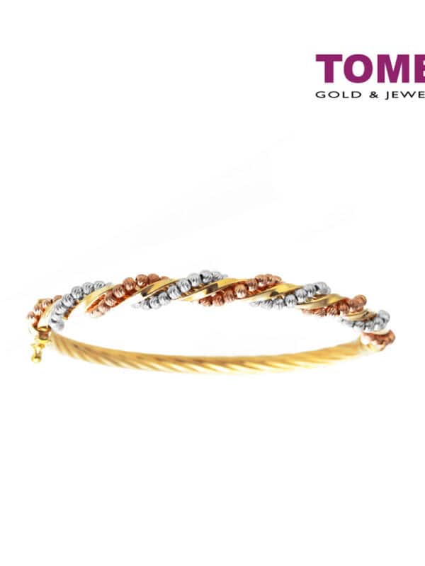 TOMEI Splendorously Frabjous Bangle, Yellow Gold 916
