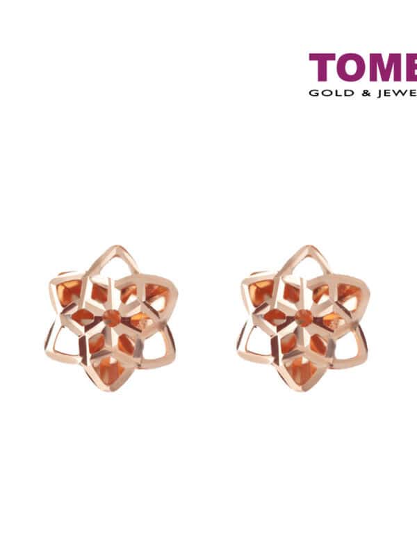 TOMEI Rouge Collection, Resplendently Floriated Earrings, Rose Gold 750 (WQ14-DS)