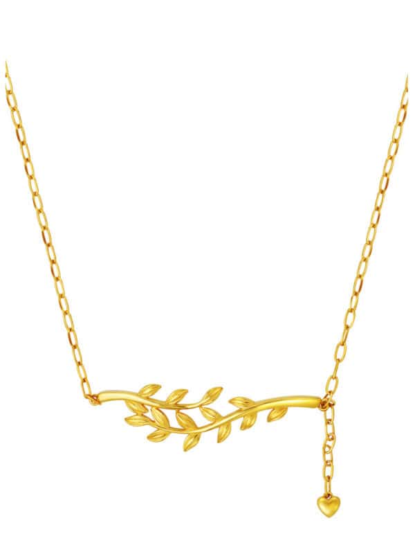 TOMEI Symphony Of Leaves Necklace, Yellow Gold 916