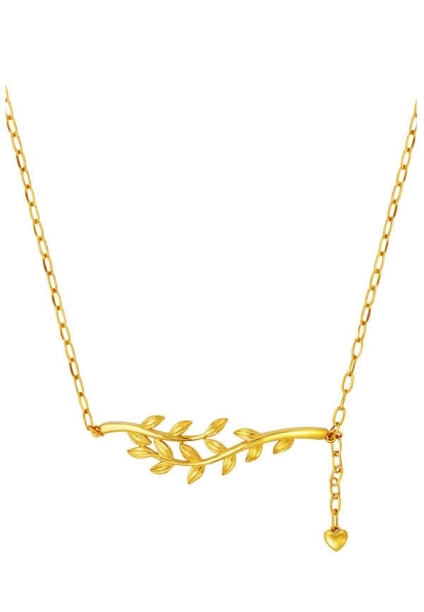 TOMEI Symphony Of Leaves Necklace, Yellow Gold 916