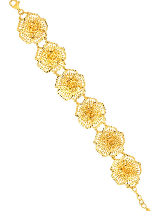 1100x762px_10April_0010_BB0071-1C TOMEI Radiantly Flower Bracelet, Yellow Gold 916