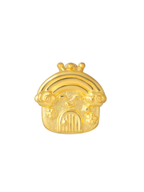 TOMEI Rainbow House Charm, Yellow Gold 916