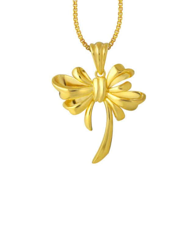 TOMEI Ribbon Pendant, Yellow Gold 916