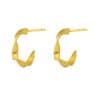 TOMEI Twisted Earrings, Yellow Gold 916