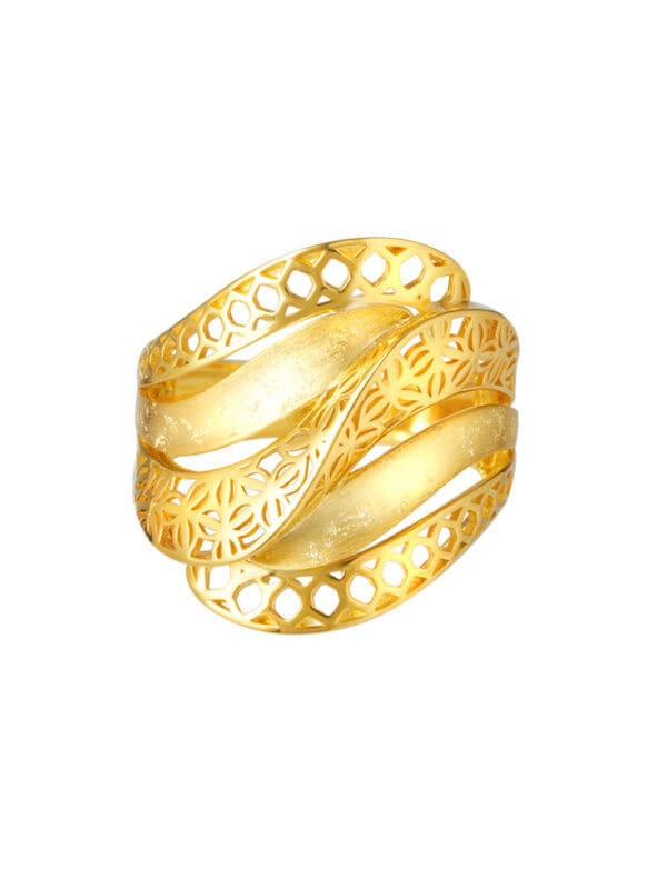1100x762px_Raya_0060_9O-YG1036R-1C TOMEI Sri Puteri Collection Quintet Layer Ring, Yellow Gold 916