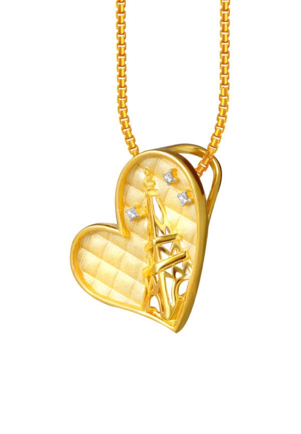 TOMEI Romantic Love Pendant, Yellow Gold 916
