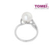 TOMEI Splendorous Grandeur of the Seas Ring, Diamond Pearl White Gold 375 (R3858V)