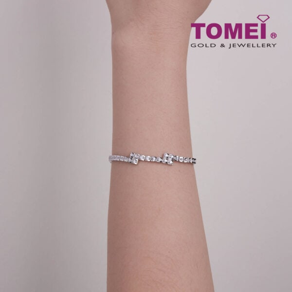 TOMEI Tower Collection, Diamond Bracelet White Gold 375
