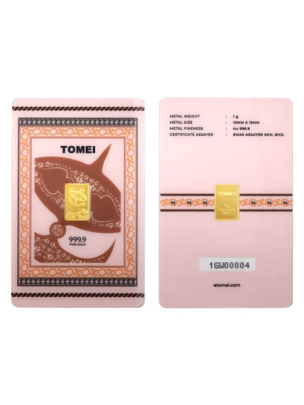 TOMEI [Online Exclusive] Koleksi Wau Gold Bar | 1 Gram | Fine Gold 9999
