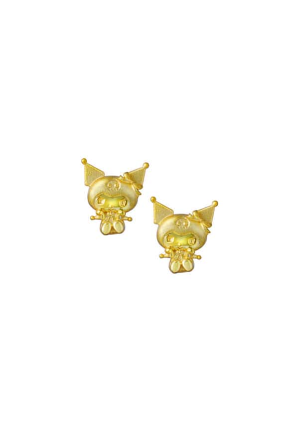 TOMEI X SANRIO Kuromi Earrings, Yellow Gold 916