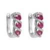 TOMEI Vibrant Ruby Earrings, White Gold 750