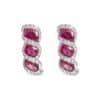 TOMEI Vibrant Ruby Earrings, White Gold 750
