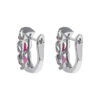 TOMEI Vibrant Ruby Earrings, White Gold 750