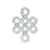 TOMEI Ruyi Knot Diamond Pendant, White Gold 750