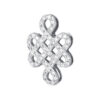 TOMEI Ruyi Knot Diamond Pendant, White Gold 750