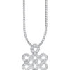 TOMEI Ruyi Knot Diamond Pendant, White Gold 750